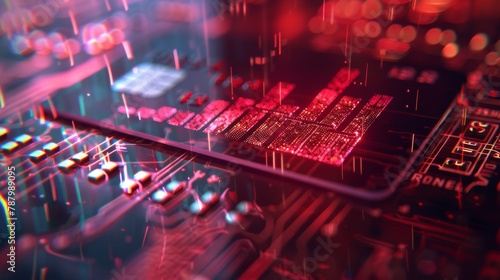 Vibrant technology-themed image illustrating an advanced circuit board