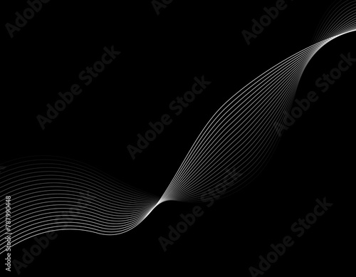 曲線・流線・ウェーブ背景　4