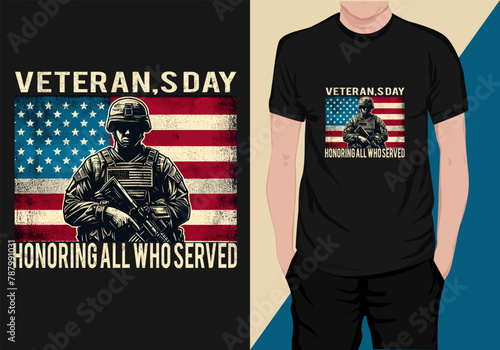 Veterans Day T-Shirt Design,USA army t-shirt vector template design