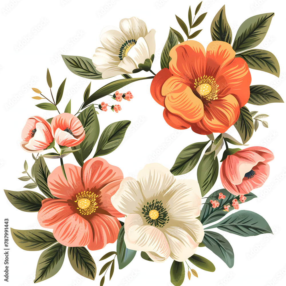 abstract flower illustration isolated on white abstract flower illustration isolated on white