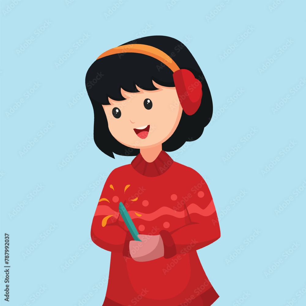 Little Girl Character Design Illustration Little Girl Character Design Illustration