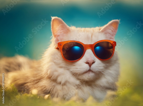 Cool cat at glasses