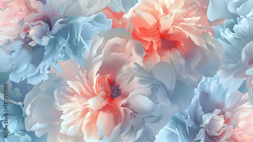 Detailed and Realistic Peony Flower Artwork for Adobe Stock