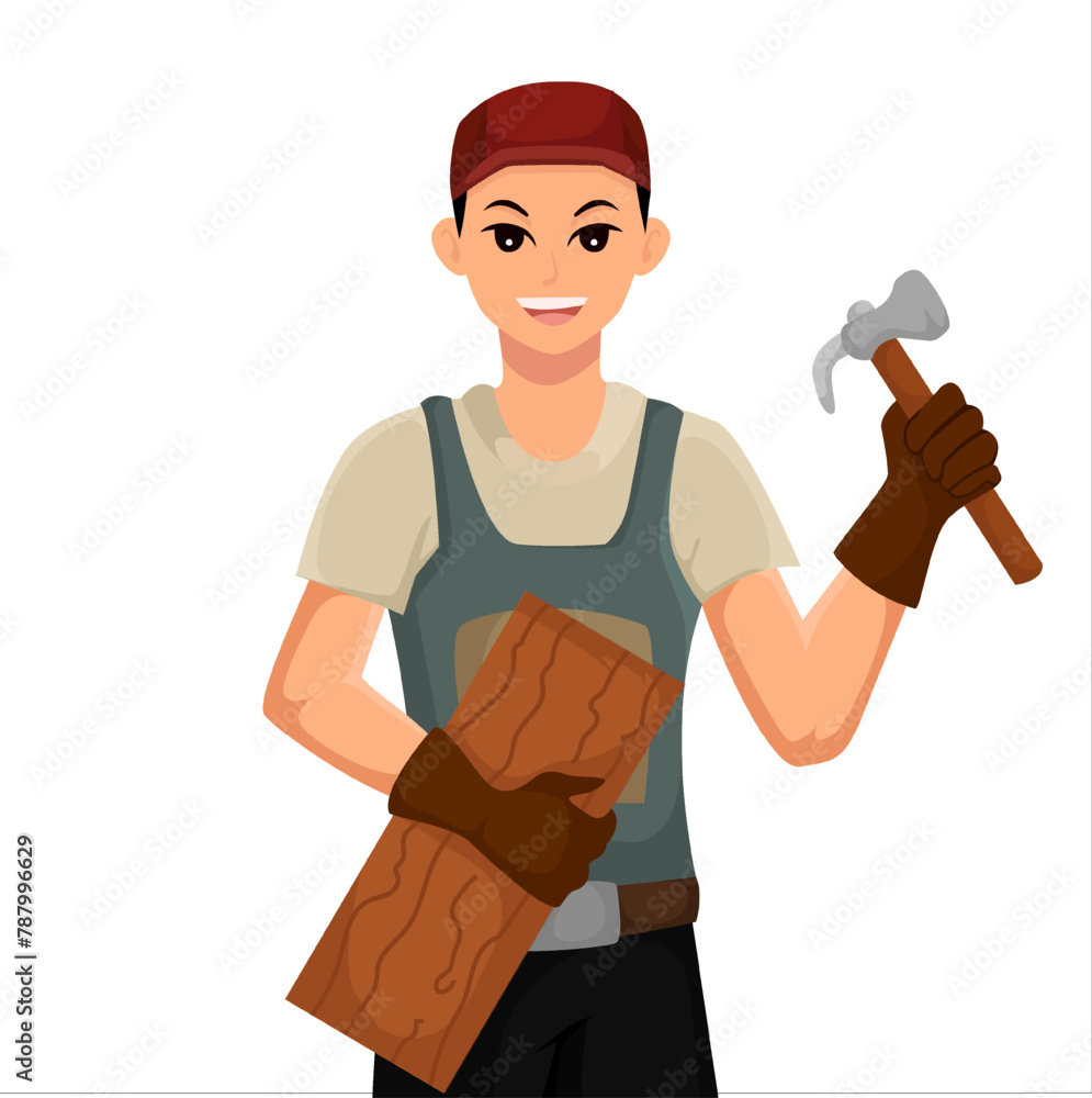 Craftsman Character Design Illustration Craftsman Character Design Illustration