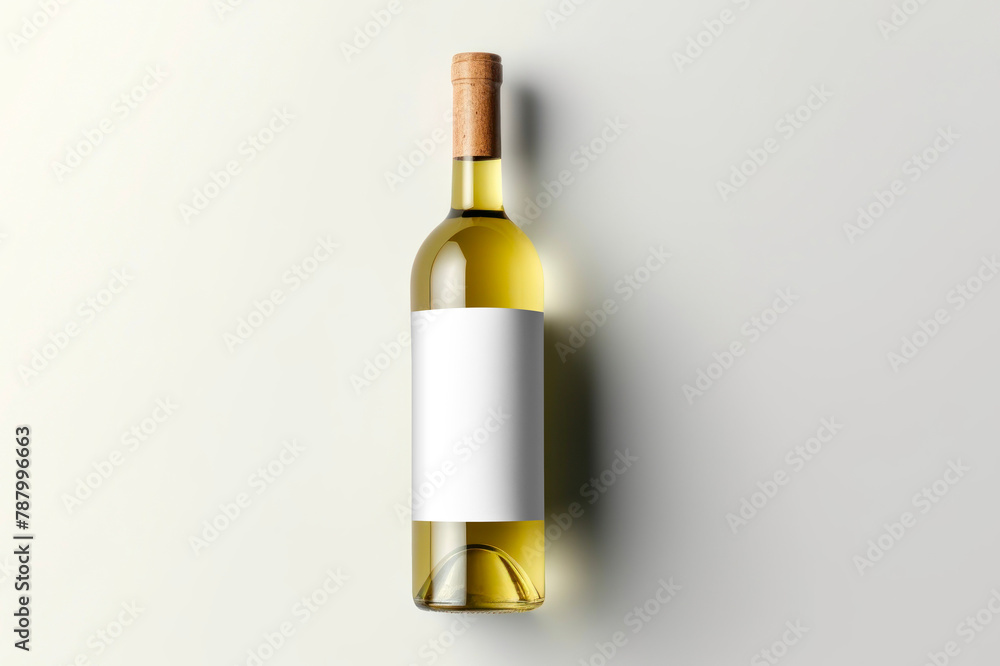 PNG white wine bottle label mockup, transparent design PNG white wine bottle label mockup, transparent design