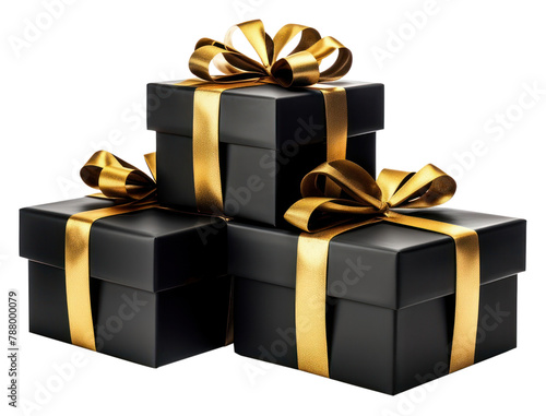 PNG Gift boxes gold white background celebration