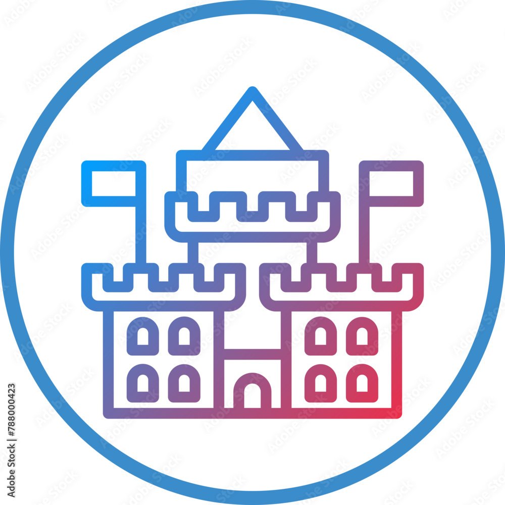 Fototapeta premium Vector Design Castle Icon Style