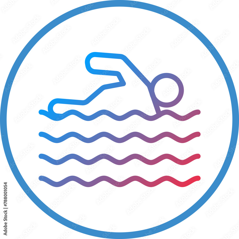 Vector Design Person Swimming Icon Style Vector Design Person Swimming Icon Style