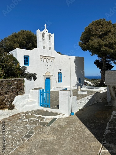 Panagia Geraniofora Church, Apollonia, Sifnos, Cyclades Islands, Greece photo
