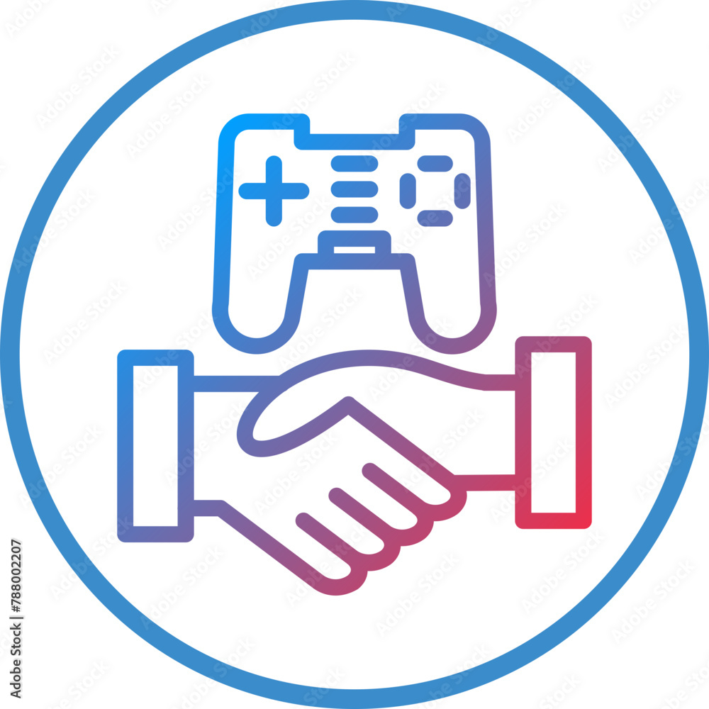 Vector Design Game Handshake Icon Style Vector Design Game Handshake Icon Style