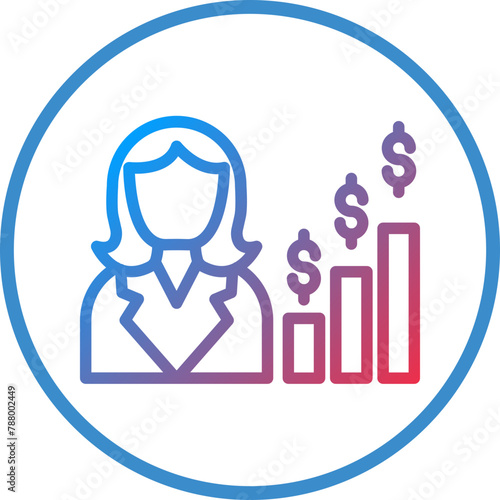 Vector Design Businesswoman Icon Style