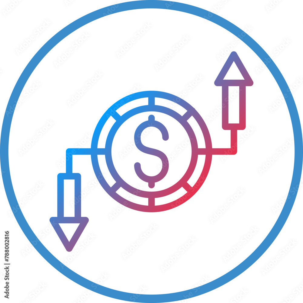 Vector Design Budget Breakdown Icon Style Vector Design Budget Breakdown Icon Style