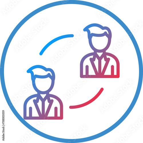 Vector Design P2P Lending Icon Style