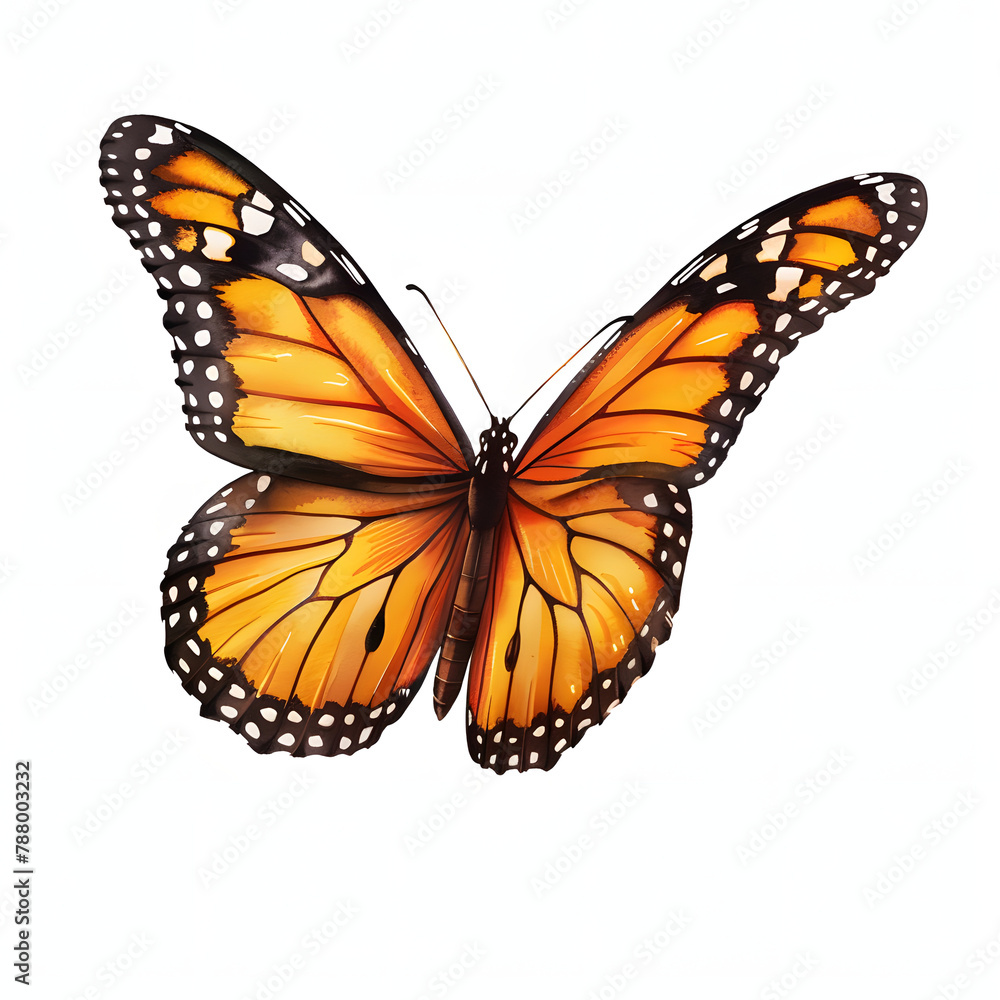 Fototapeta premium colorful butterfly vector illustration clipart isolated on white background