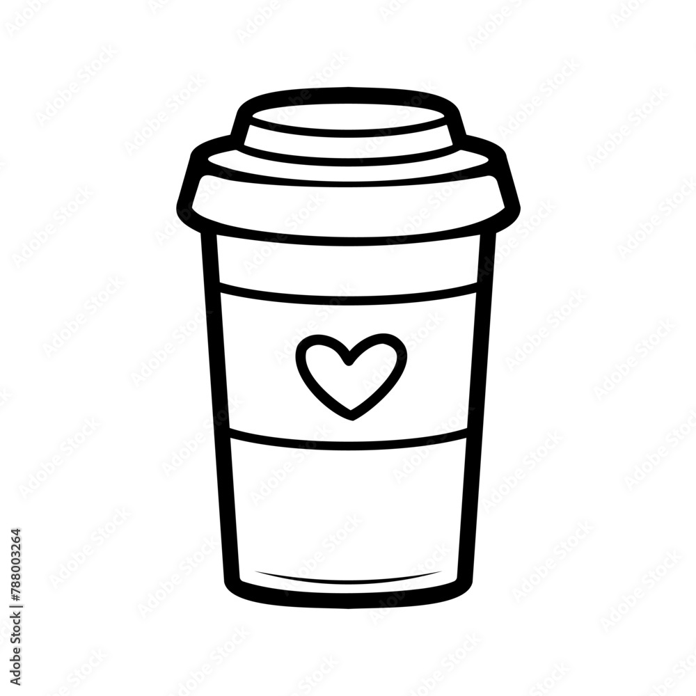 Hand drawn doodle of disposable paper cup with coffee or tea. Vector illustration. Cartoon sketch. Decoration for menus, signboards, showcases, greeting cards, posters, wallpapers Hand drawn doodle of disposable paper cup with coffee or tea. Vector illustration. Cartoon sketch. Decoration for menus, signboards, showcases, greeting cards, posters, wallpapers