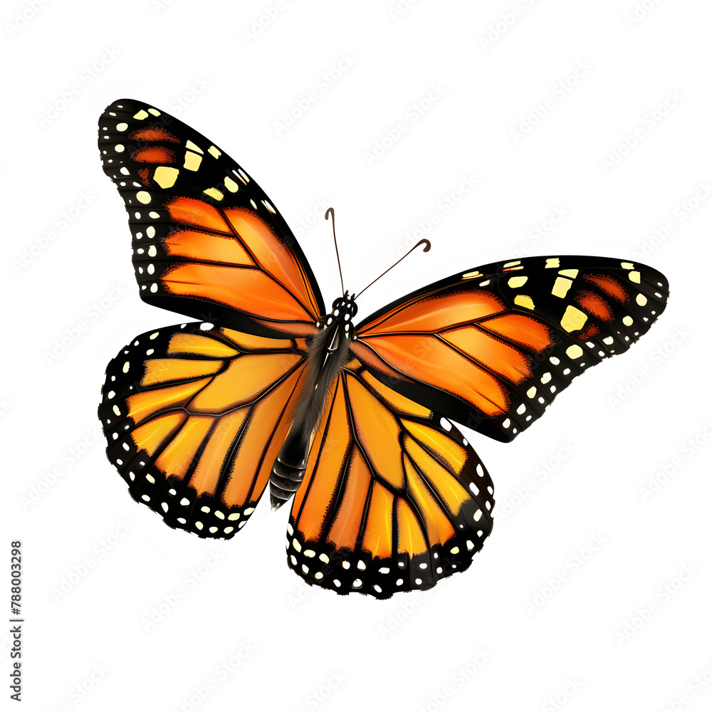 Fototapeta premium colorful butterfly vector illustration clipart isolated on white background