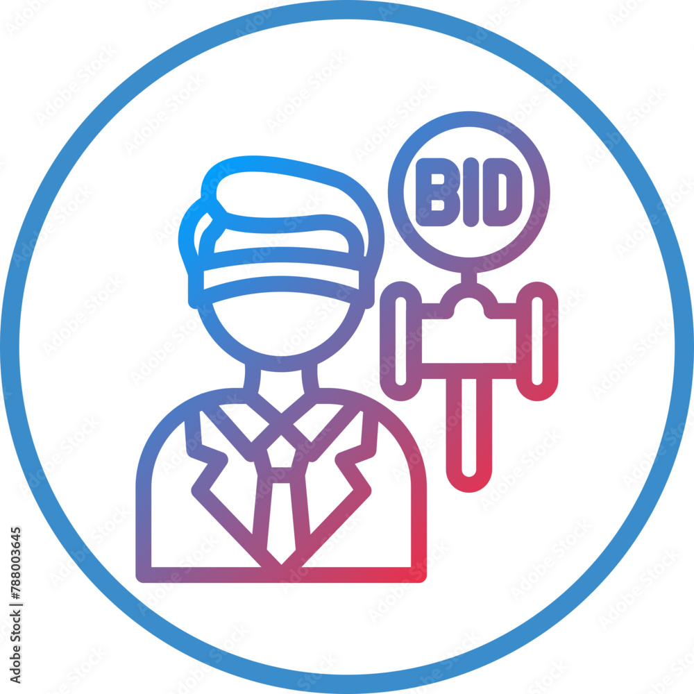 Vector Design Blind Auction Icon Style Vector Design Blind Auction Icon Style
