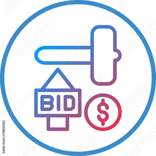 Vector Design Maximum Bid Auction Icon Style