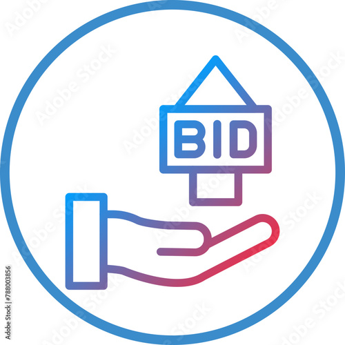 Vector Design Maximum Bid Icon Style