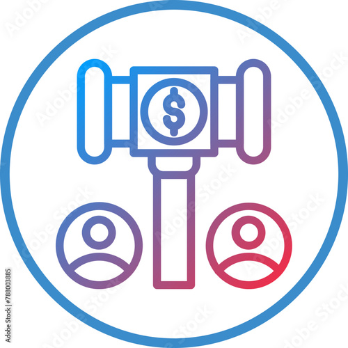 Vector Design Public Auction Icon Style