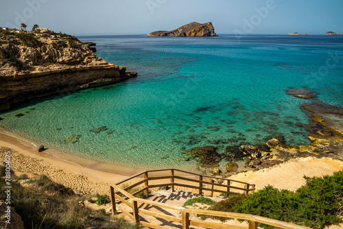 Cala Comte beach, Sant Josep de Sa Talaia, Ibiza, Balearic Islands, Spain photo