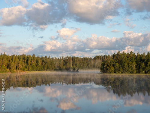 morning landscape with clouds