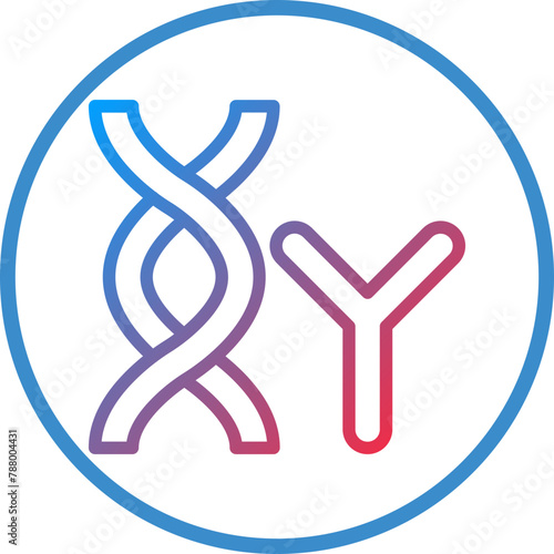 Vector Design Chromosome Icon Style