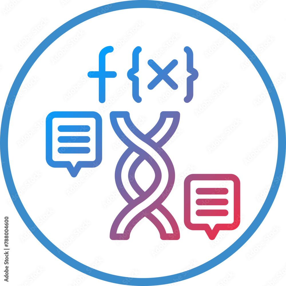 Vector Design Functional Genomics Icon Style Vector Design Functional Genomics Icon Style