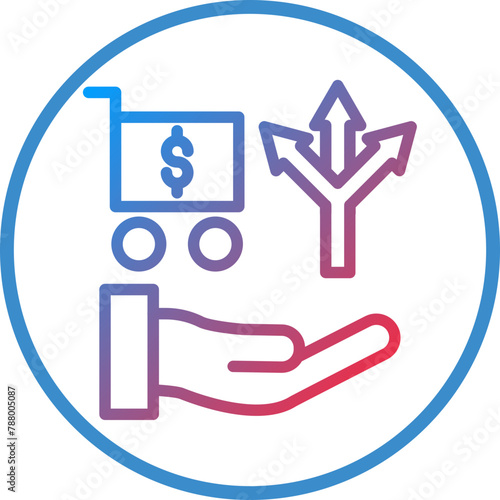 Vector Design Cross Selling Icon Style