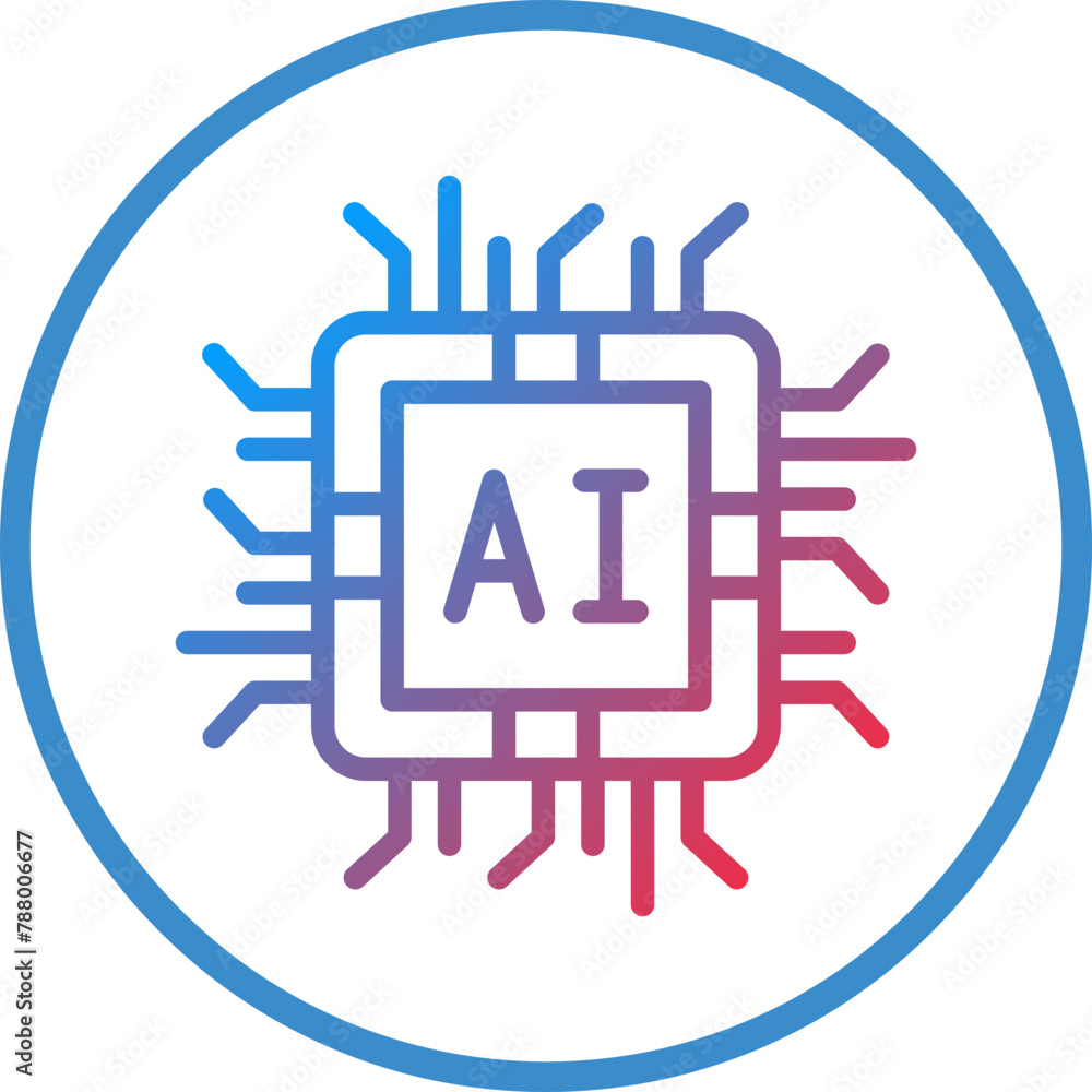 Vector Design Artificial Intelligence Icon Style Vector Design Artificial Intelligence Icon Style