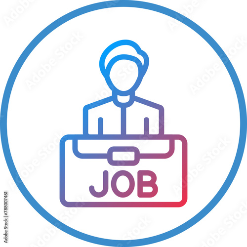 Vector Design Job Candidate Male Icon Style