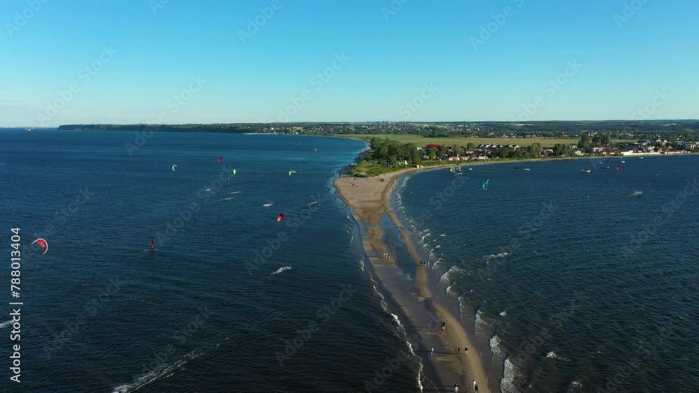 Headland Kitesurfing Cypel Rewski Rewa Aerial View Poland Headland Kitesurfing Cypel Rewski Rewa Aerial View Poland