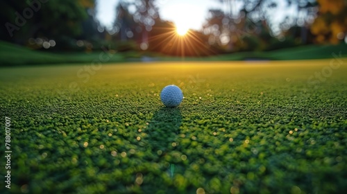 Sunrise Golf Game at the Brink of Triumph