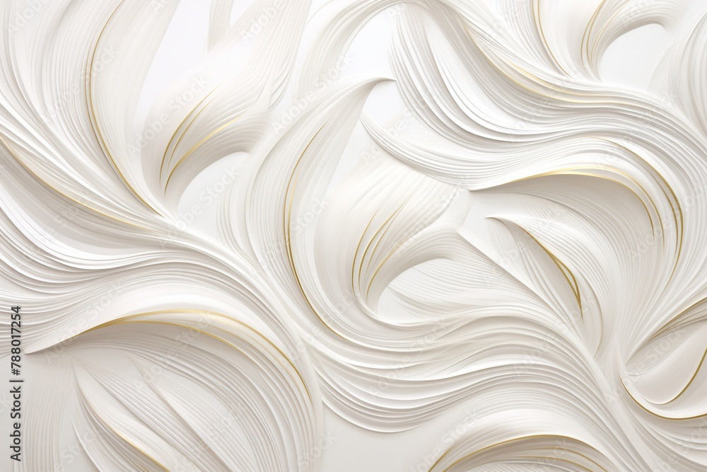 a stack of white pages with gold lines on them. a stack of white pages with gold lines on them.
