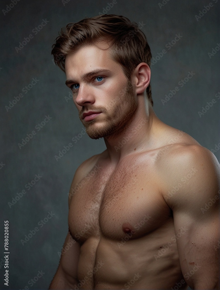 Jeune homme séduisant, torse nu, pour couverture de roman et affiche promotionnelle, tatouages et beaux yeux, barbes et regards charmeurs Jeune homme séduisant, torse nu, pour couverture de roman et affiche promotionnelle, tatouages et beaux yeux, barbes et regards charmeurs