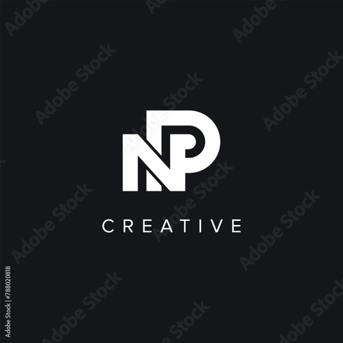 Alphabet Letters NP PN Creative Logo Initial Based Monogram Icon Vector Element.