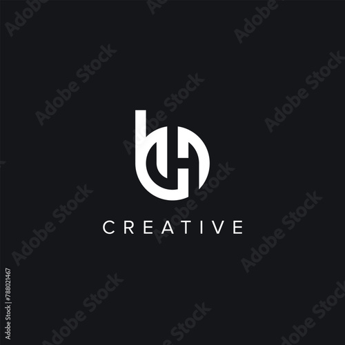 Alphabet Letters BH HB Creative Luxury Logo Initial Based Monogram Icon Vector Element.