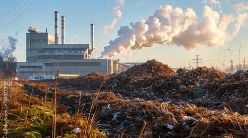 Energy Spark: A photo of a biomass power plant using organic waste to generate electricity