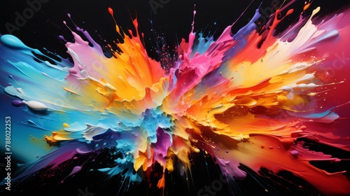 Intense abstract color bursts in a dynamic explosion of neon hues