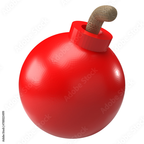 The red bomb png image for decor your design 3d rendering.