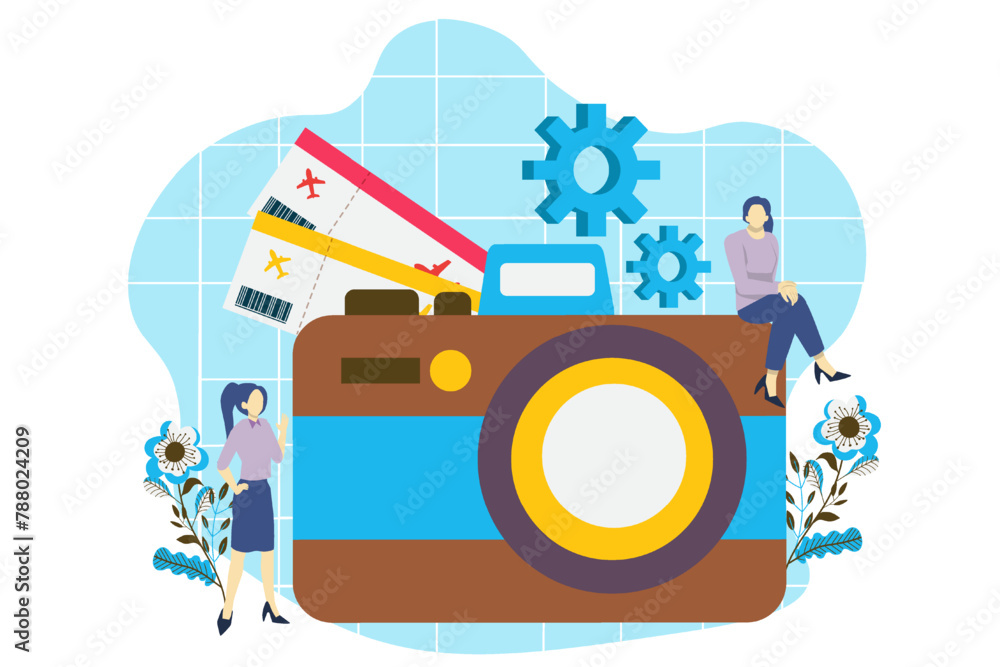 Obraz premium Travel Kit Flat Design Illustration