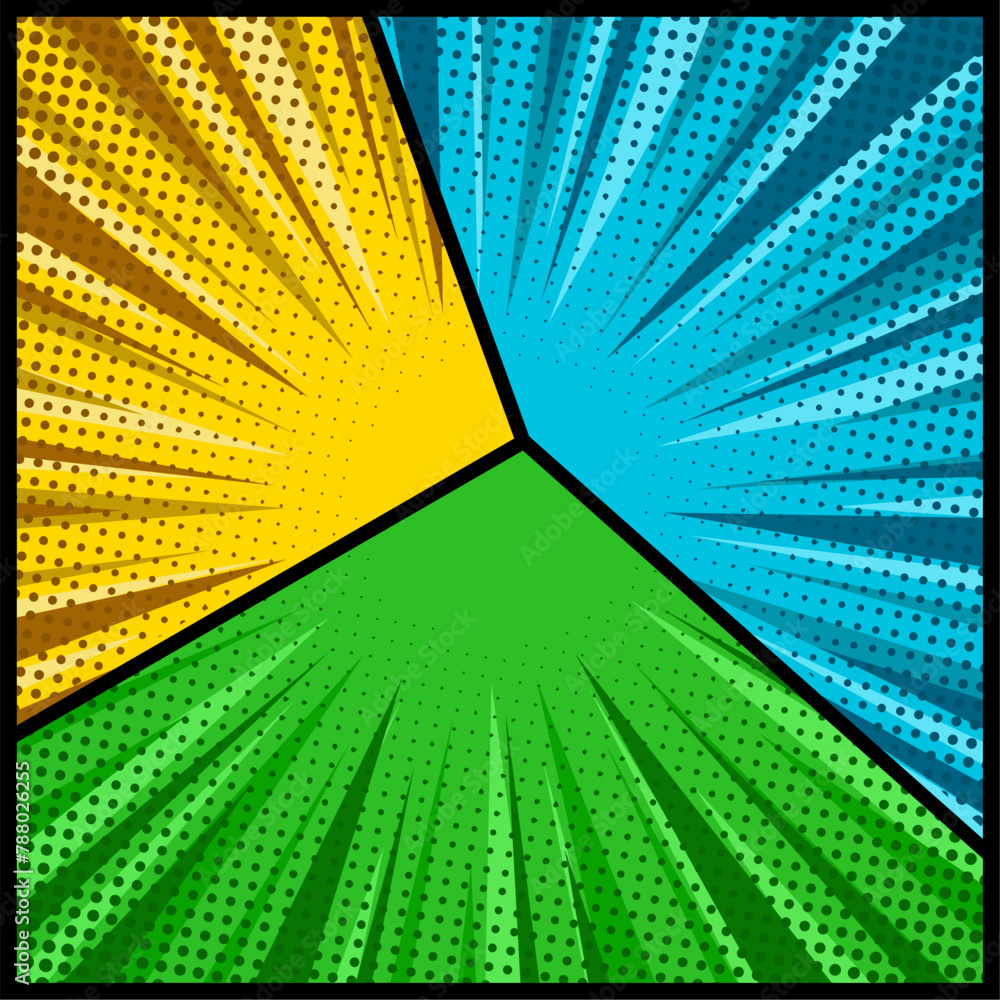 Fototapeta premium Colorful comic style wallpaper background