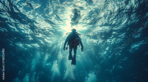 diver in the sea