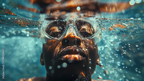 close up face of scuba diver