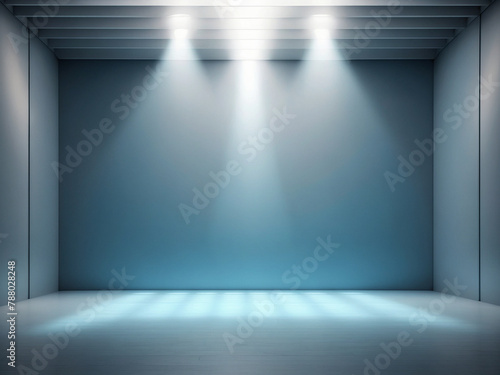 Serene Showcase, Light Blue Room Mockup