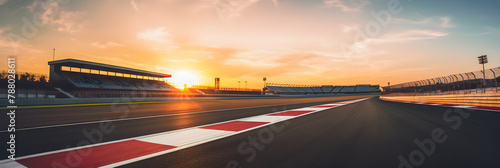 Sunset Serenity: A Majestic View of an Empty GT Race Track Waiting for the Exciting Race Underneath the Chromatic Sky © Lelia