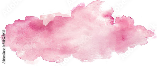 Abstract watercolor brush splash, soft pink color, grunge texture, pastel watercolor painting element photo