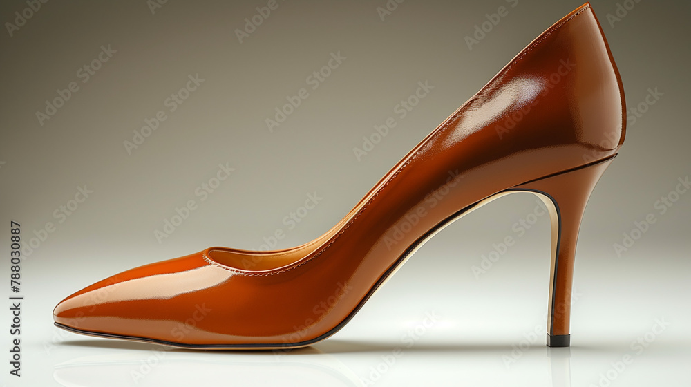 red high heel shoe on white background red high heel shoe on white background