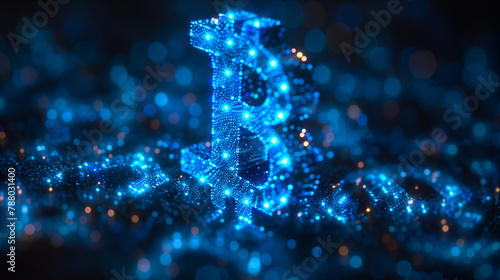 abstract bitcoin symbol photo