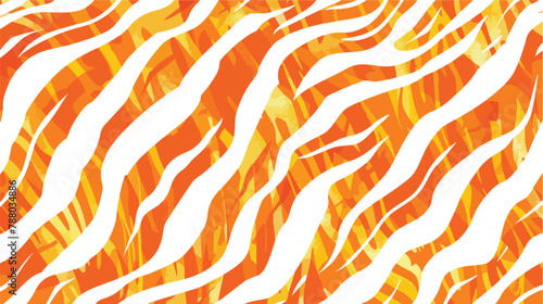 Natural seamless pattern with orange zebra or tiger 